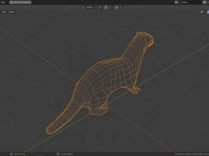 мультфильм ласка 3D Модель