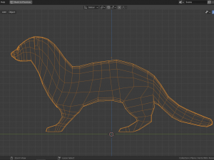 cartoon weasel 3D Model