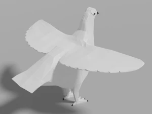 cartoon willow grouse 3D Model