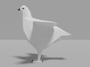 cartoon willow grouse 3Dモデル