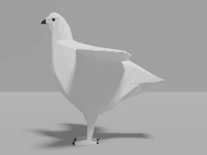 cartoon willow grouse 3D Model