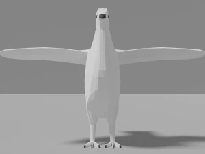 cartoon willow grouse 3D Model