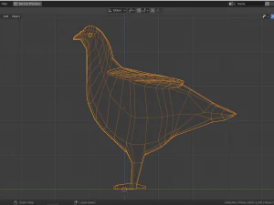 cartoon willow grouse 3D Model