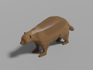 cartoon wolverine 3D Model