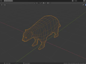 cartoon wolverine 3D Model