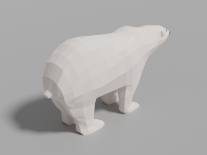 cartoon polar bear family Modelo 3D