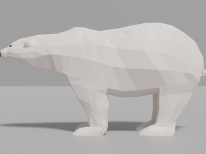 cartoon polar bear family Modelo 3D