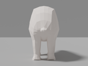 cartoon polar bear family Modelo 3D