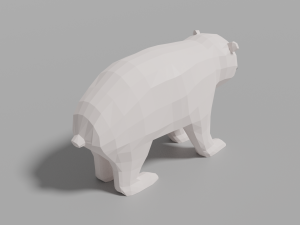cartoon polar bear family Modelo 3D