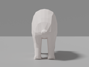 cartoon polar bear family Modelo 3D