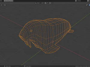 cartoon walrus family 3D Model