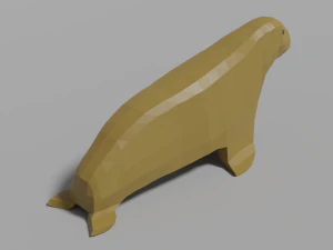 cartoon walrus family 3D Model