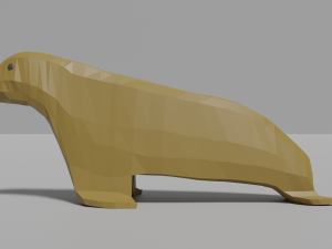 cartoon walrus family Model 3D