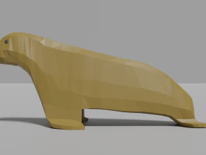 cartoon walrus family 3D Model