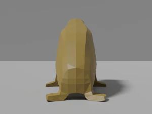 cartoon walrus family 3D Model