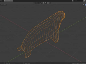 cartoon walrus family 3D Model