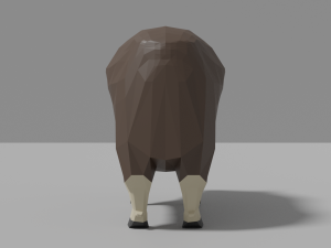 cartoon musk ox family 3D 모델