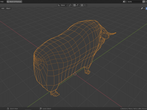 cartoon musk ox family 3D 모델