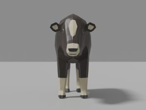 cartoon musk ox family 3D 모델