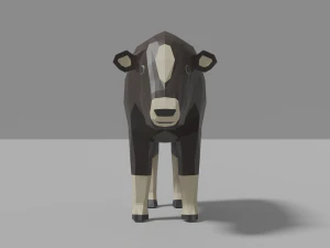 cartoon musk ox family 3D Model