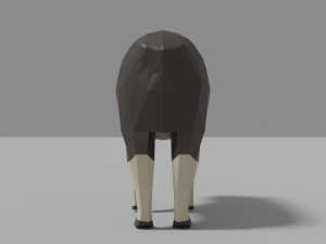 cartoon musk ox family 3D 모델