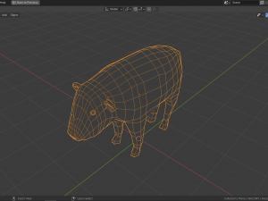 cartoon musk ox family 3D 모델