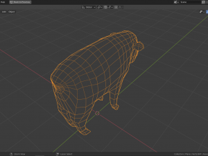 cartoon musk ox family 3D 모델
