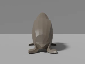 cartoon seal family 3D Model