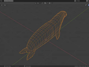 cartoon seal family 3D Model