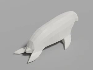 cartoon seal family 3D Model