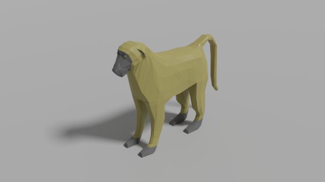 cartoon baboon Modelo 3D .c4d .max .obj .3ds .fbx .stl .blend 