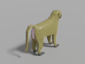 cartoon baboon Modelo 3D