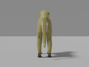 cartoon baboon Modelo 3D