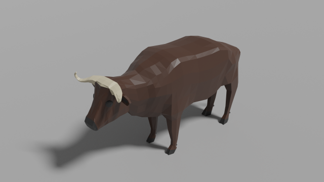 cartoon bufallo 3D Модель .c4d .max .obj .3ds .fbx .stl .blend