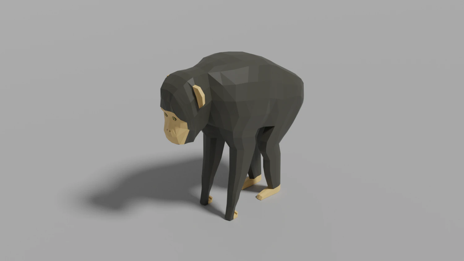 cartoon chimpanzee 3D Model .c4d .max .obj .3ds .fbx .stl .blend 