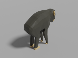 cartoon chimpanzee 3D Модель