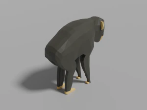 cartoon chimpanzee 3D Model