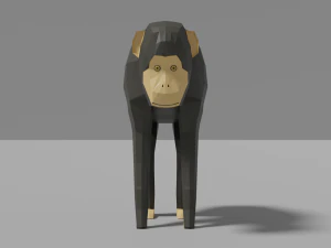 cartoon chimpanzee 3D Model