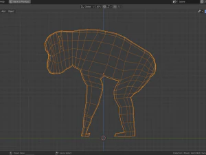 cartoon chimpanzee 3D Model