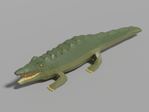 cartoon crocodile 3D Model