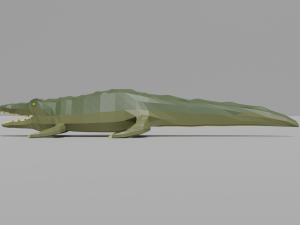 cartoon crocodile Model 3D