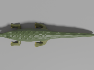 cartoon crocodile Model 3D