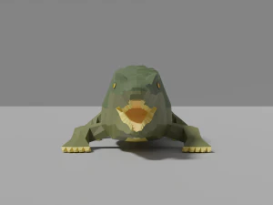 cartoon crocodile 3D Model