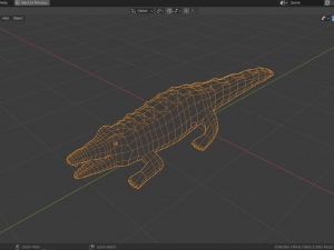 cartoon crocodile Model 3D