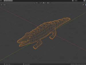 cartoon crocodile 3D Model