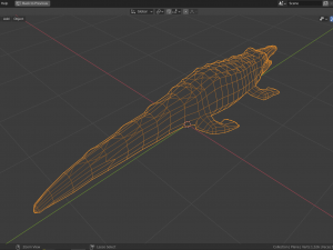 cartoon crocodile Model 3D