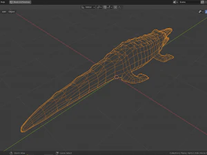 cartoon crocodile 3D Model