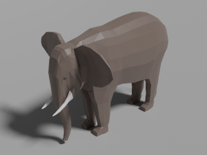cartoon elephant 3D-Modell