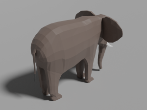 cartoon elephant 3D Model