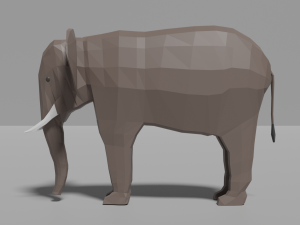 cartoon elephant 3D Model